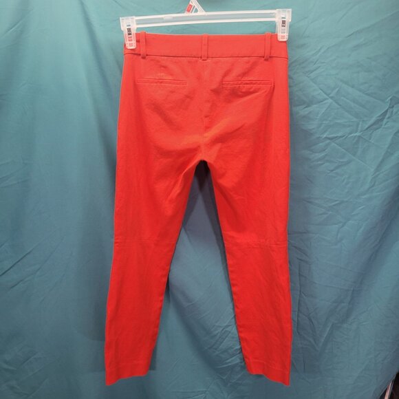 J. Crew Womens Minnie Stretch Pants 00 Red Cotton Blend - Picture 5 of 7
